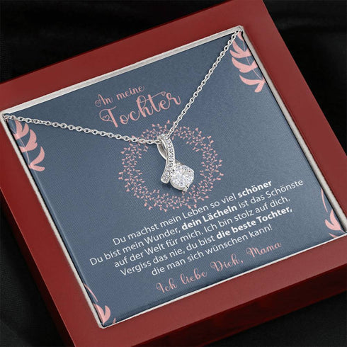 Divesart - Weißgold Halskette - An unsere Tochter von Mama